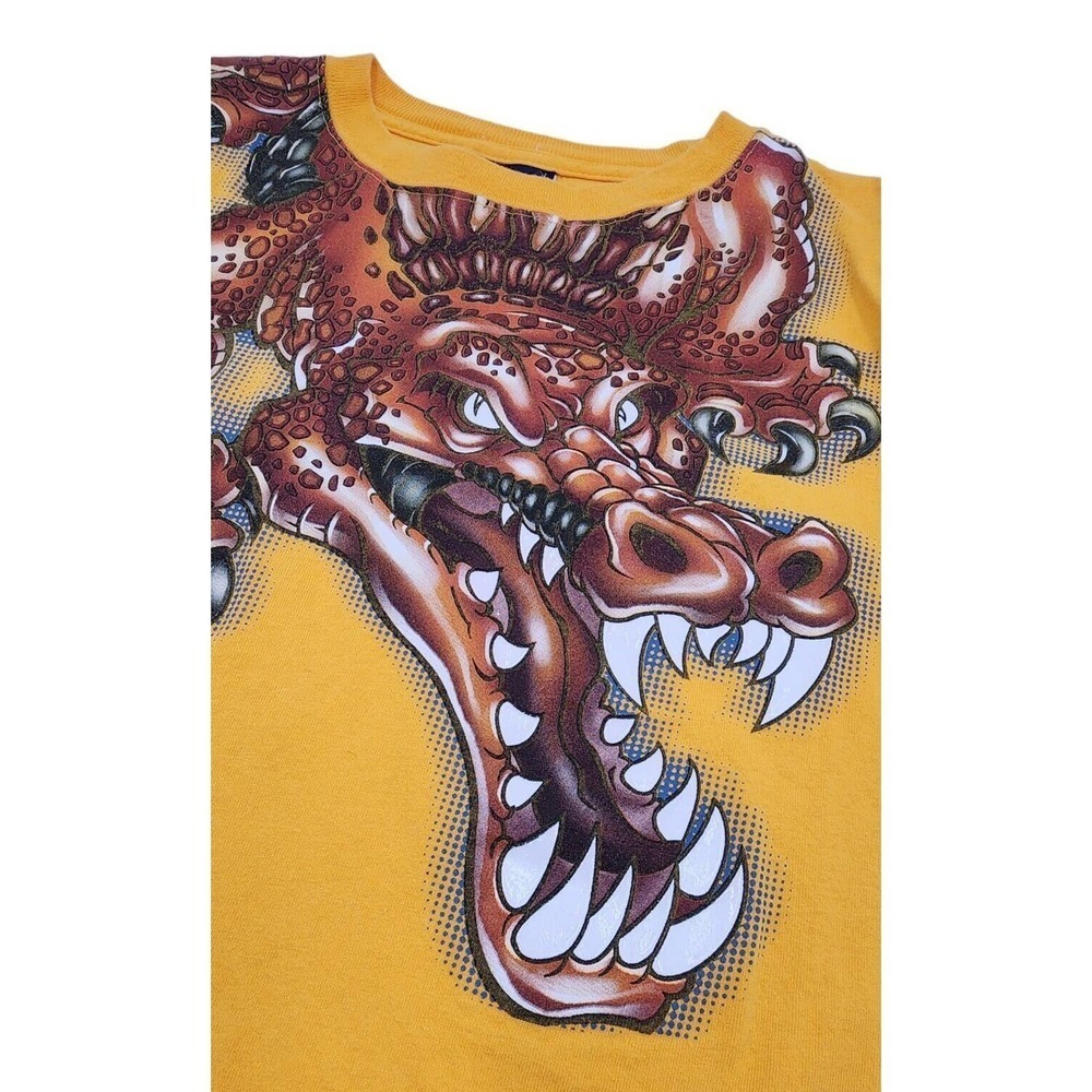 JNCO Shirt Mens Wrap Around Alligator Graphic Tee Shirt Long Sleeve Size S…